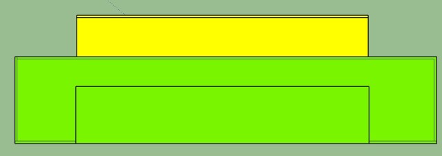 Camarins abertos: Vista superior.